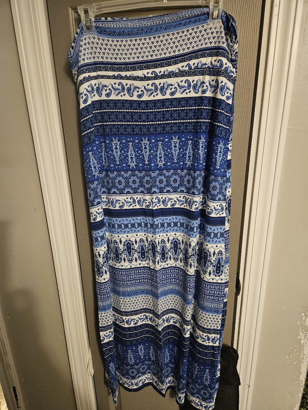 BRAND NEW ** Boho Blue Patterned Maxi Skirt - Women